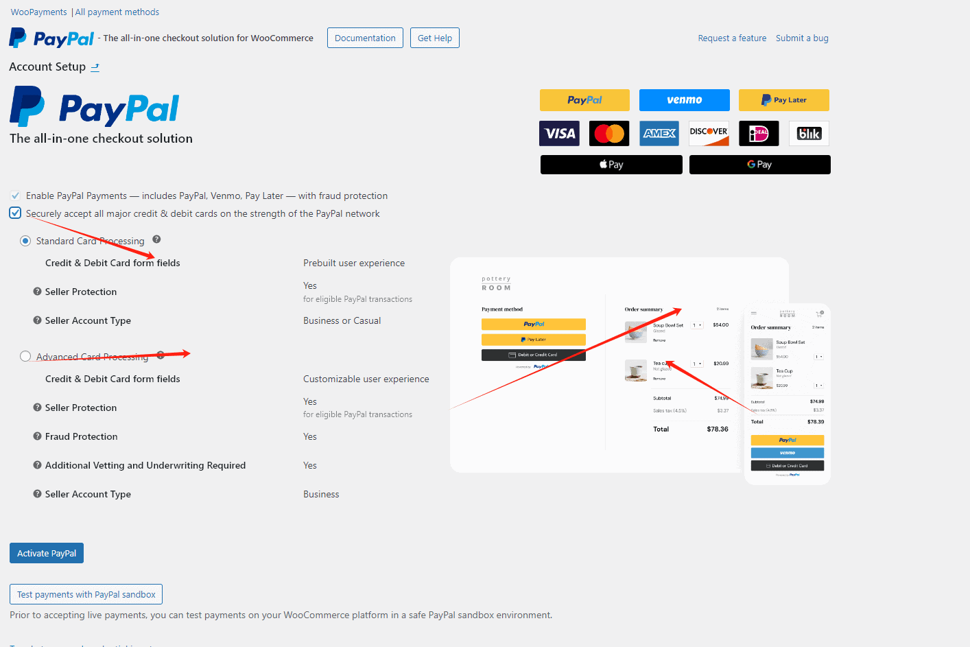 paypal界面选择