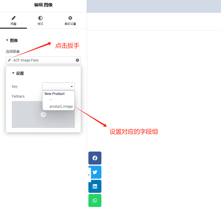 选择acf自定义字段组