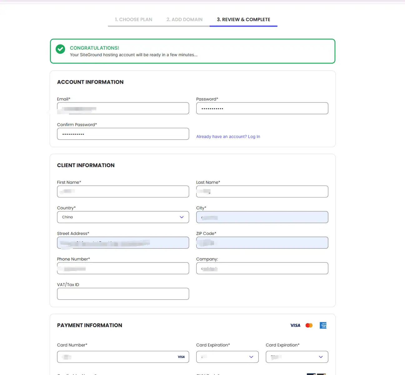 siteground payment siteground主机付款信息