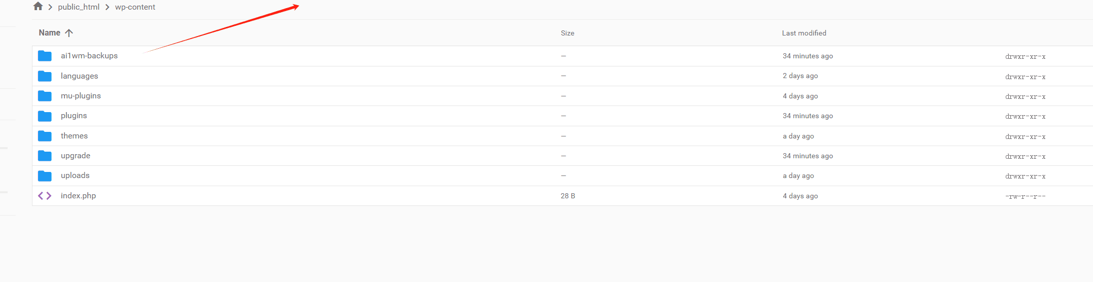 把下载的文件上传到第一个文件夹里 WordPress网站搬家:4款主流插件全流程实操 – 把下载的文件上传到第一个文件夹里