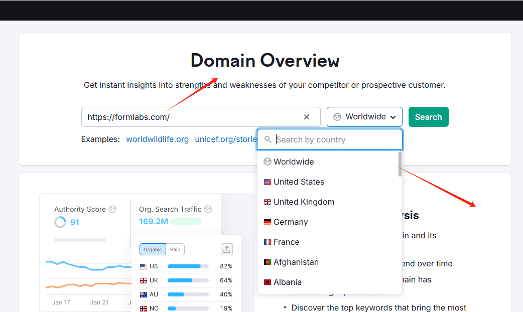 competitor domain overview 谷歌SEO工具 | Semrush使用教程 – competitor domain overview