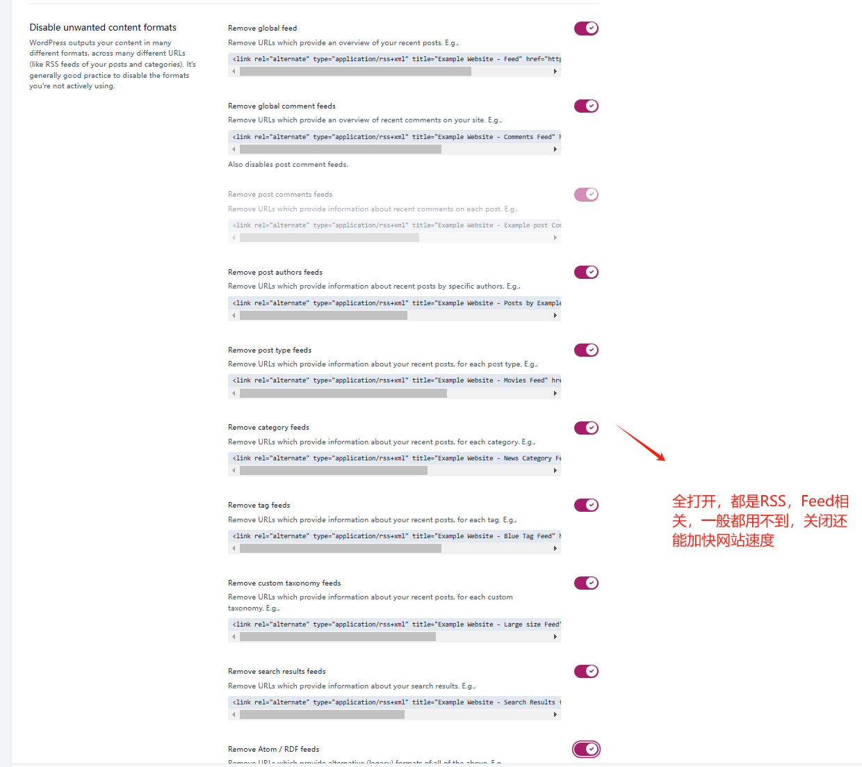 Yoast SEO 插件配置与优化教程 – disable unwanted content formats