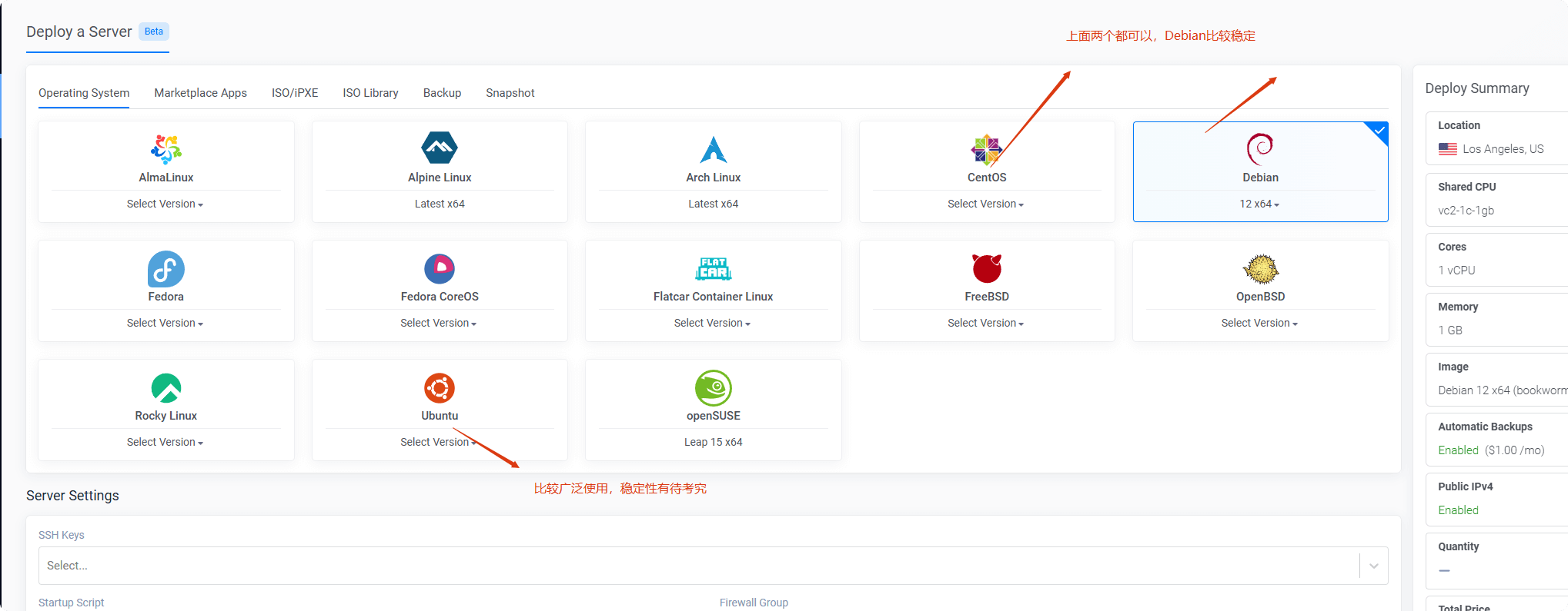select debian Vultr VPS购买搭建wordpress网站教程(图文视频) – select debian