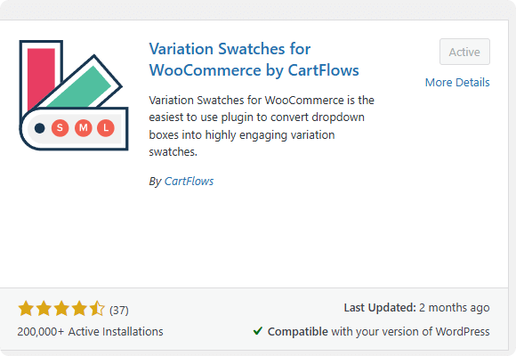 variation swatches for woocommerce by cartflows安装 WordPress产品变体变量插件 – variation swatches for woocommerce by cartflows安装