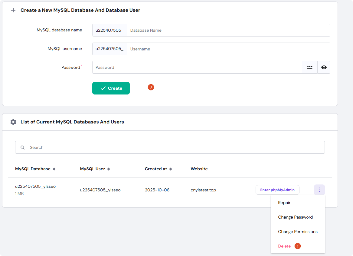 Hostinger主机教程：购买与建站 – 创建新数据库