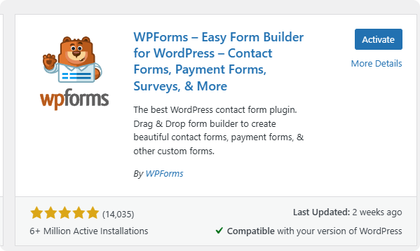 安装wpforms WPForms教程 - WordPress联系表单创建全攻略 – 安装wpforms