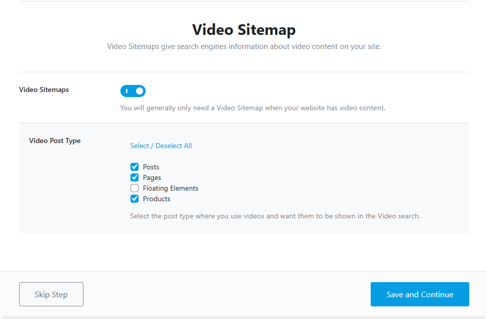 Rank Math教程：SEO配置与关键词100分实操（含PRO） – video sitemap
