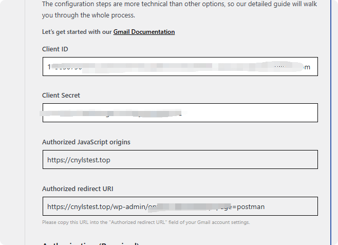 粘贴到post smtp相应位置 Post Smtp邮件配置教程:客户询盘不再丢失 – 粘贴到post smtp相应位置